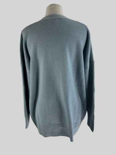 Naked Cashmere blue 100% cashmere long sleeve cardigan size UK14/US10 - Picture 3 of 5
