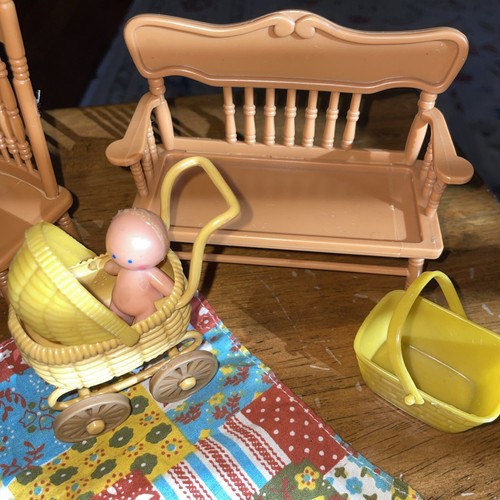 Vintage Holly Hobbie Puppe Set Knickerbocker Spielzeug selten Möbel Konvolut - Bild 3 von 4