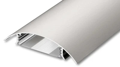 ALUNOVO TV Aluminium Kabelkanal in Edelstahl gebürstet Look in versch. Längen - Bild 1 von 4