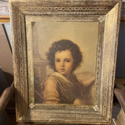 Der gute Hirte von Bartolome Esteban Murillo gerahmter Wandkunstdruck Vintage