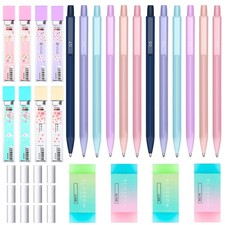 36 Pcs Mechanical Pencil Set, 12 Pcs Pastel Cute Mechanical Pencils 0.5 mm 0....