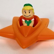 Vintage 1989 Jetsons Elroy In Orange Space Vehicle Wendy's Kids Meal Toy