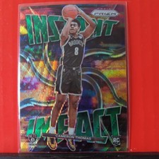 2021-22 Panini Prizm #2 Cameron Thomas Instant Impact Green Wave Prizm (RC) Nets