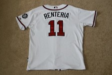 2007 Edgar Renteria Atlanta Braves Game Used Baseball Jersey