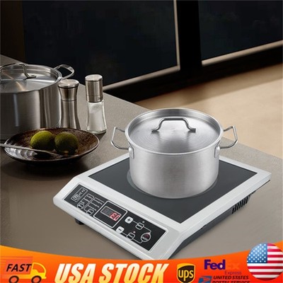 Portable Commercial Induction Cooktop 2000W Countertop Burner 8Temp Levels 110V