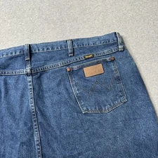 Wrangler Jeans Mens 50x30 Blue Denim Faded Bootcut Western Rodeo 13MWZ Adult