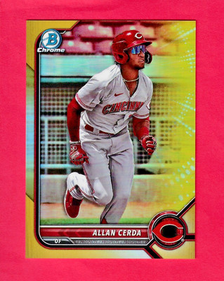ALLAN CERDA 2022 Topps Bowman Draft Chrome GOLD REFRACTOR /50 BDC-22 Cincin Reds