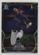 2023 Bowman Draft Chrome Yellow Lunar Crater Refractor /75 Jack Mahoney 11mi