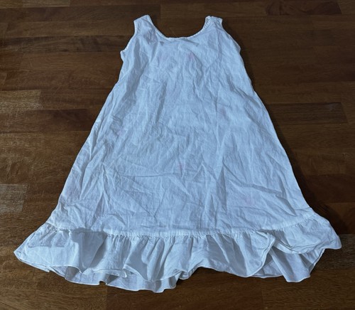 jeanine johnsen dress Youth Girls 5 White cotton Pink Embroidered Palm Trees - Picture 4 of 7