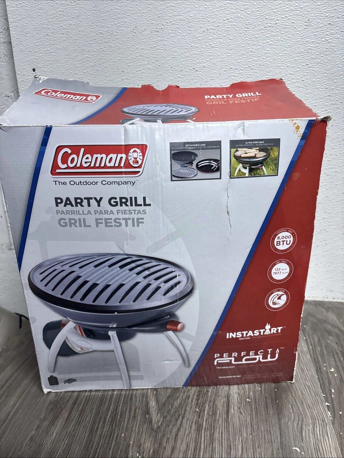 Coleman Party Grill Outdoor Portable Propane PerflectFlow BBQ #D6