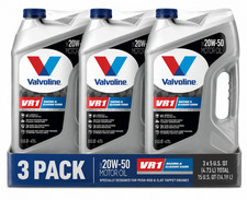 3 Pack Valvoline Vr1 Racing Sae 20w-50 Motor Oil - 5 Quart Easy Pour 3 Pack Valvoline Vr1 Racing Sae 20w-50 Motor Oil - 5 Quart Easy Pour