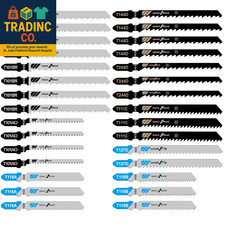 30PCS Jigsaw Blades Set, Assorted T-Shank Jig Saw Blades for Wood, Metal Plast