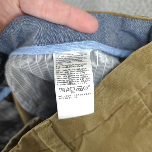 Banana Republic Pants Mens 34 X 28 Aiden Chino Green Brown Khaki - Picture 9 of 9