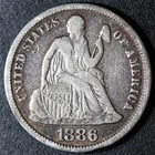 1886-S SEATED LIBERTY DIME