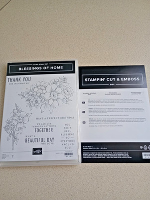 Stampin' up' Blessings of Home Cling Stamp set With Dies Used