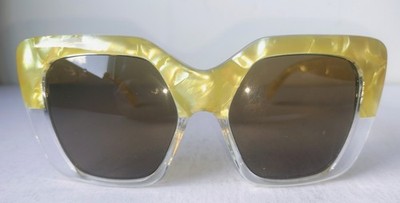 Quay Australia Westend Girl Pearlized Gold & Clear Frames Sunglasses