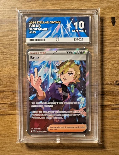 Pokemon TCG Stellar Crown Briar Trainer 163/142 Secret Rare ACE Graded 10 L2