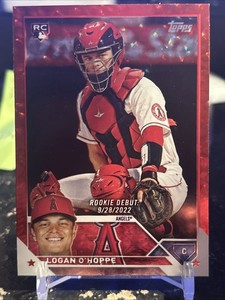 2023 Topps Update #US93 Logan O'Hoppe RED Foil #/199 Angels