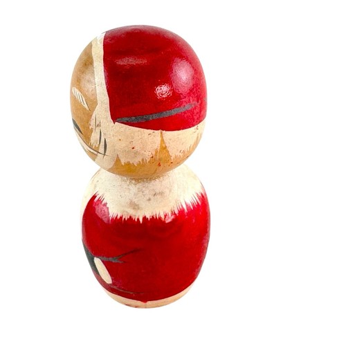Vintage Wooden Kokeshi Santa Doll Bobblehead Nodder 2.75" Christmas Hand Painted - Picture 4 of 7