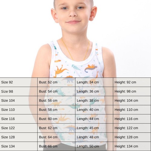 Boys’ Tank Top – Soft & Breathable Fabric, Stylish Everyday Wear, Summer, No... - Picture 4 of 6
