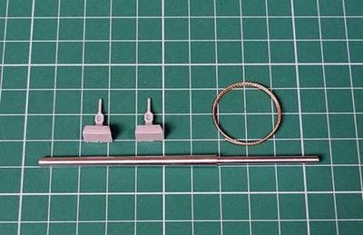 Metal barrel & towing cable for M18 Hellcat (Tamiya) / 1:35