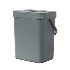Puro Mini Wall-Mounted Kitchen Trash Can with Lid Food Waste Caddy, 0.79 Gal / 3