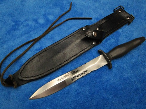 VINTAGE ORIGINAL GERBER MK2 STYLE DAGGER JAPAN MADE TOOTHPICK KNIFE AND SHEATH