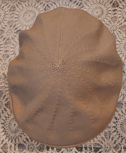 Cappello uomo vintage Broner Wear It maglia berretto Cabbie Newsboy taglia Medium marrone beige - Foto 8 di 10