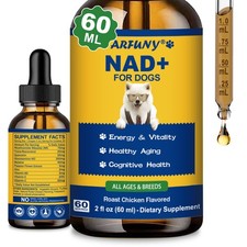 NAD Longevity Supplement for Senior Dogs, Vitality, Cognitive Health, 60ML ...
