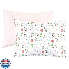 Hudson Baby Unisex Baby and Toddler Cotton Toddler Pillow Case, Girl Farm Ani