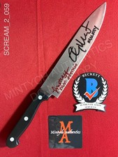 Timothy Olyphant Laurie Metcalf dual signed real 8" steel knife Scream 2 Beckett