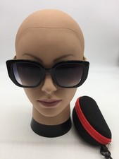 Chanel Women's Black Frame Sunglasses 50-20-140 Blue Lenses