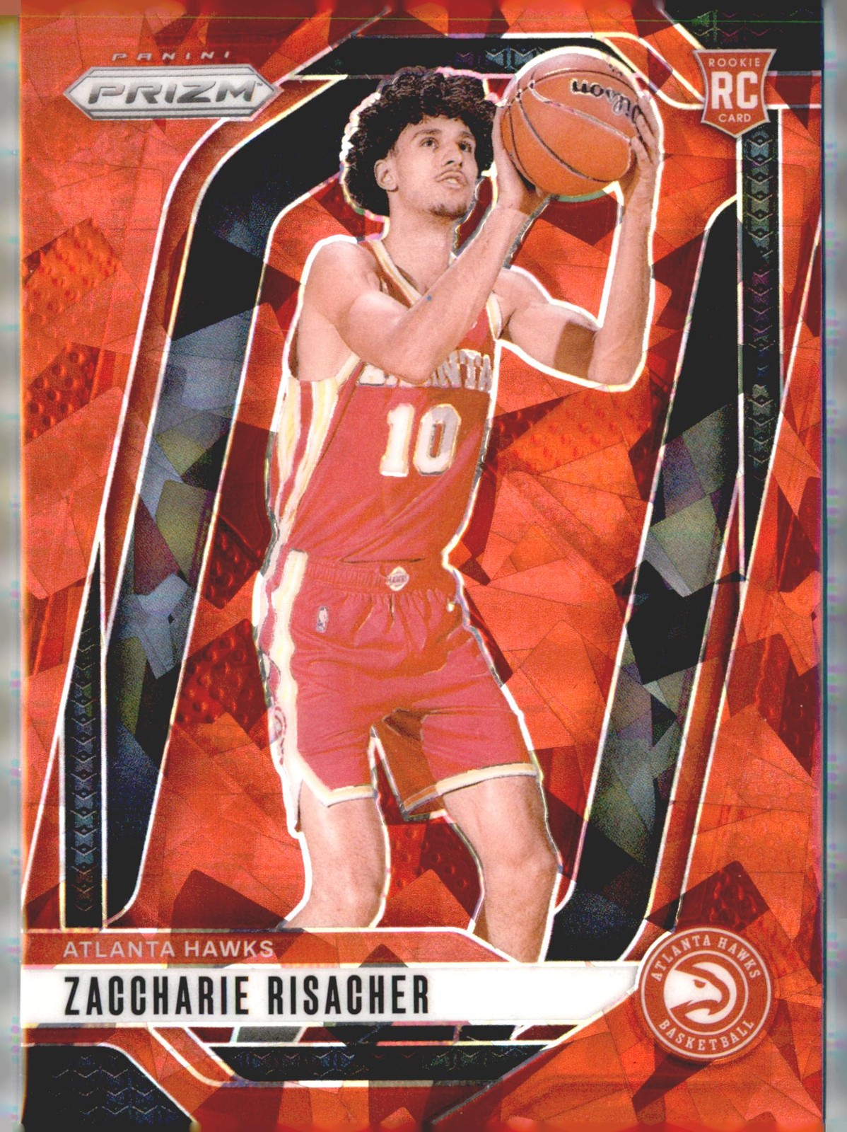 2024-25 Panini Prizm #265 Zaccharie Risacher Prizms Red Ice