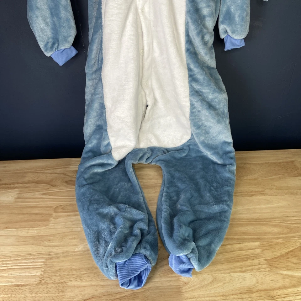 Pijama de una pieza azul de búho adulto o niño grande disfraz de Halloween talla pequeña Foto 4 de 4