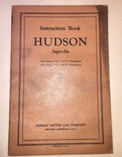 1928 Hudson Super Six Automobile Instruction Book Parts List And Paint Chips