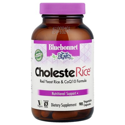 Bluebonnet Nutrition CholesteRice 90 Veggie Caps Egg-Free, Fish Free,