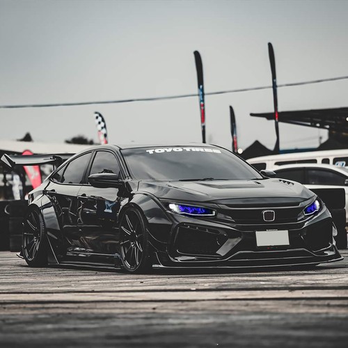 For 2017-2021 Honda Civic Hatchback FULL LED Headlights Front + Rear Tail Lamps - Picture 18 of 24