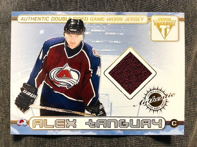 2001-02 Private Stock Titanium Alex Tanguay Vaclav Nedorost RC Dual Game Jersey