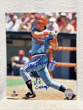 AWESOME Tom Brunansky AUTO'D 1987 WS Champs 8x10 Photo, Minnesota Twins, NICE!