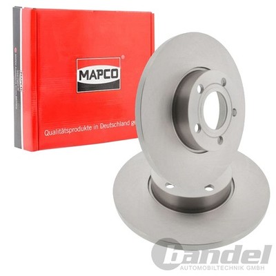 2x MAPCO BREMSSCHEIBEN 288mm VOLL VORNE passend für AUDI 100 A4 A6 | 15704
