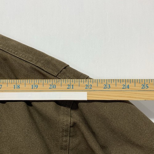 Chaqueta de campo de lona verde Timberland vintage para tareas cuello de cuero de granero grande 98' - Imagen 15 de 22