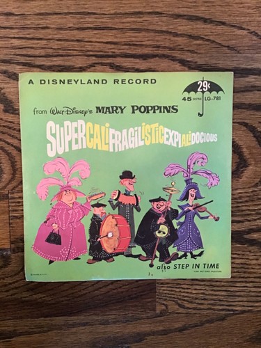 1964 Walt Disney Disneyland Mary Poppins Record LISTEN