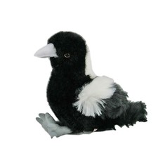 Peluche de pájaro urraca 10"/25 cm peluche suave recuerdos de Australia NUEVO