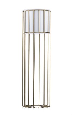 Moderner Blumenständer 70 Gold Weiß LOFT