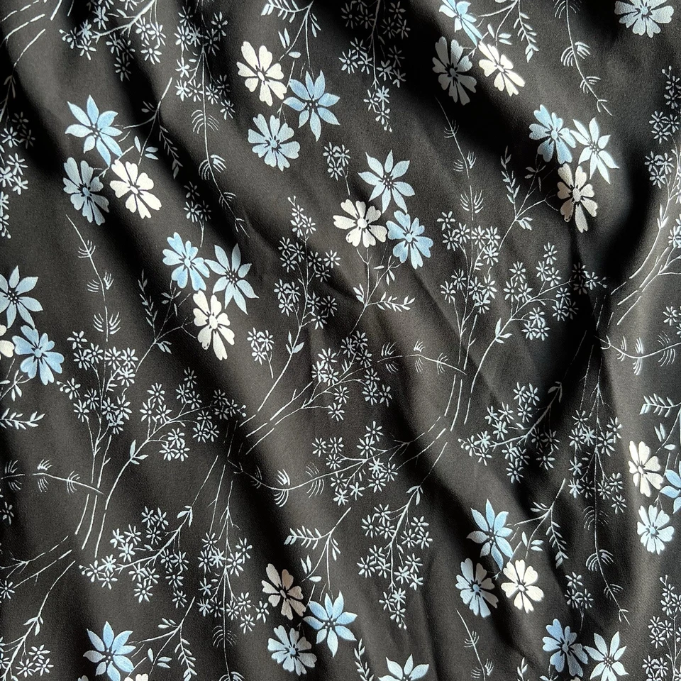 Falda midi asimétrica vintage Y2K sin palabras talla M oscura floral transparente grunge hada Foto 4 de 4