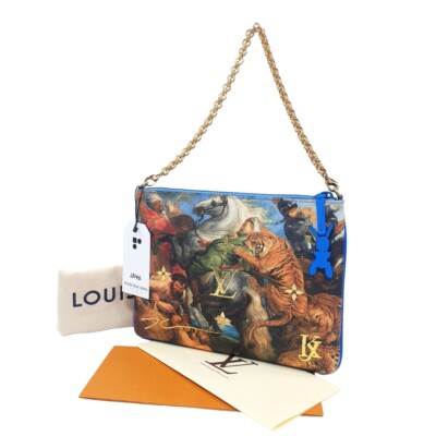 NO TARIFF Authentic Louis Vuitton Clutch Jeff Koons Rubens Limited M64617 LE146