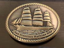 SAN FRANCISCO MARITIME NHP TALL SHIPS BRASS BELT BUCKLE HOGEYE 2016 NEW