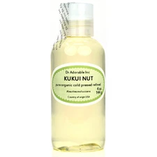 4 Oz Premium Pure Organic Cold Pressed Best Fresh Kukui Nut Oil Multi Purpose