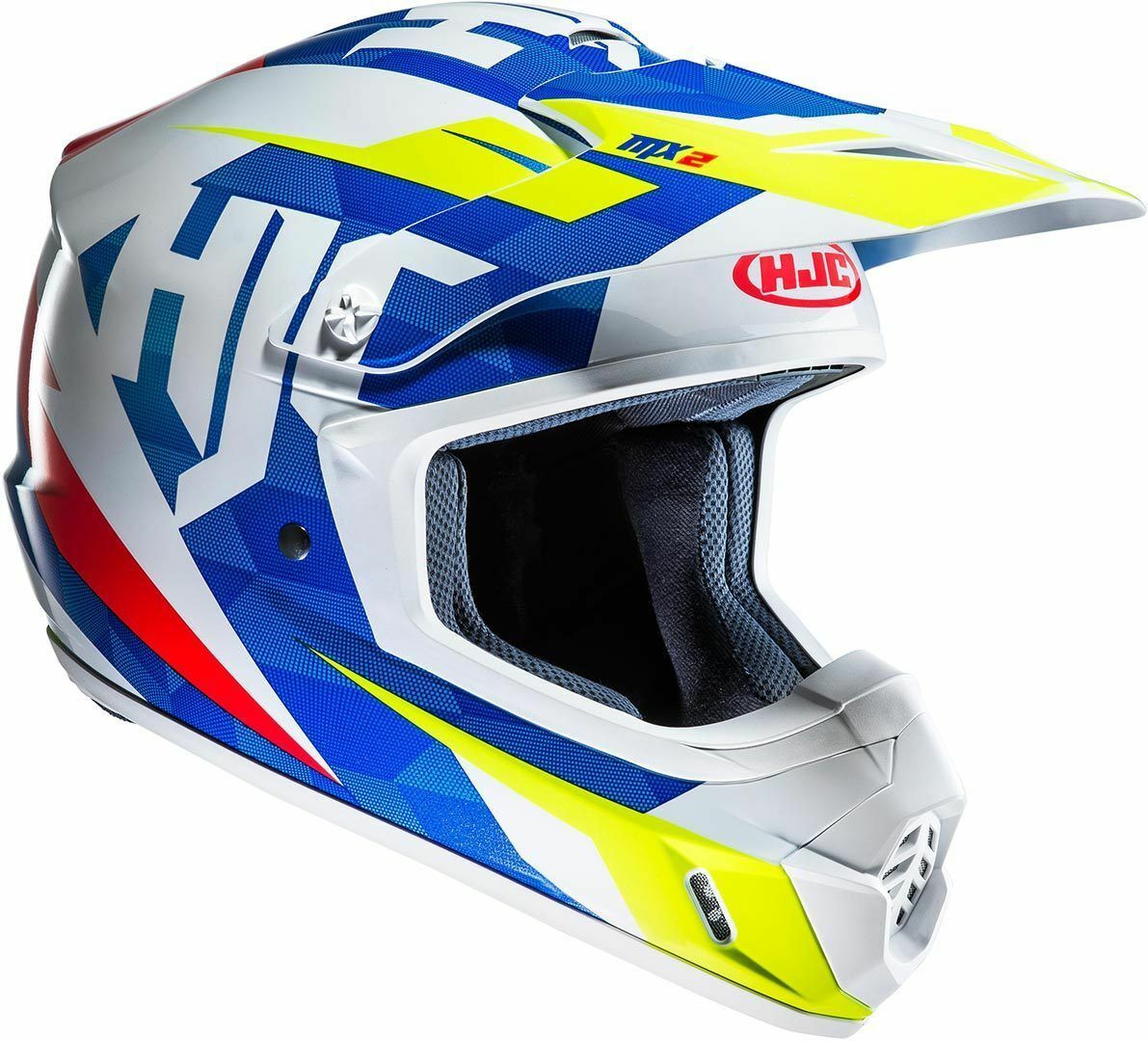dakota motorcycle helmets HJC CS MX II 2 Off Road MX Adult Motorcycle Helmet - Dakota Blue/White/Fluo