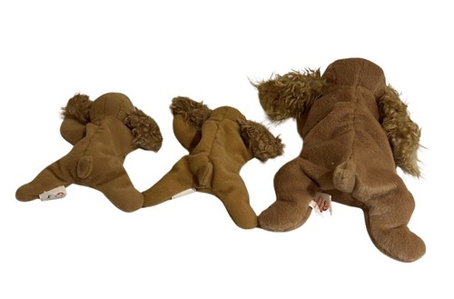 Vintage TY Beanie Baby RARE Cocker Spaniel Mum SPUNKY & 2 Babies 97 RETIRED - Picture 5 of 5